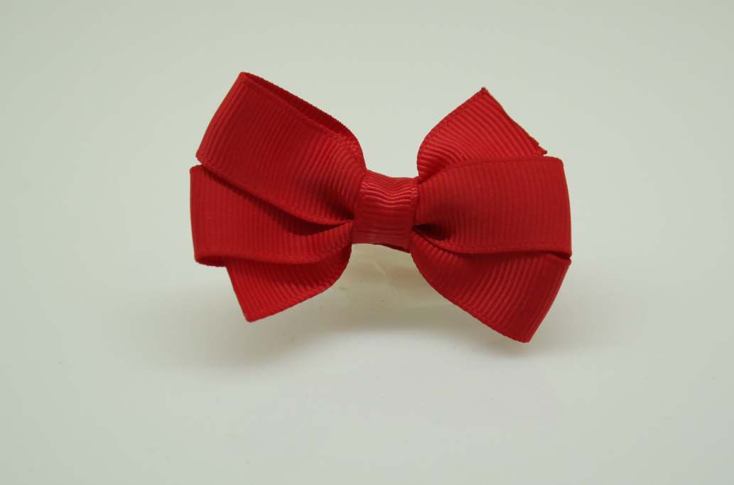 Small pinwheel hair Bow with colors  Red